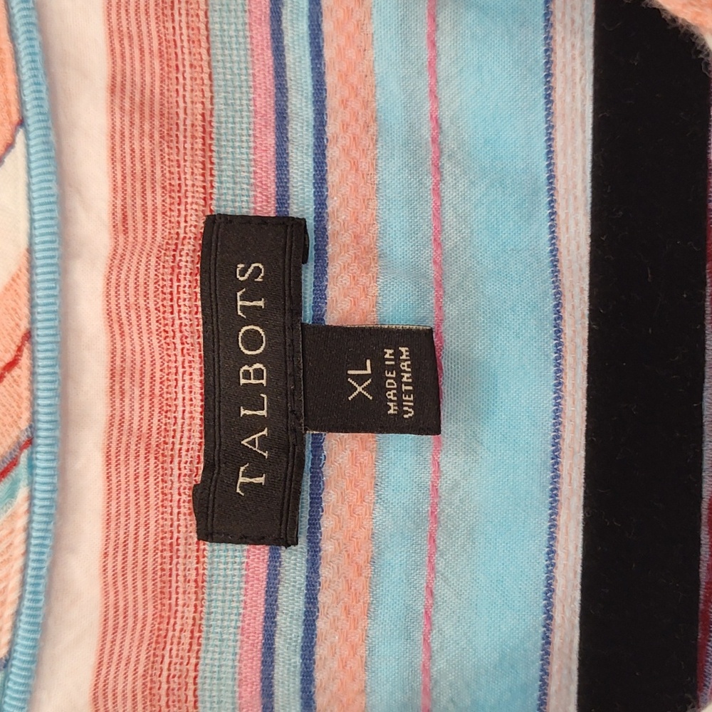 Talbots Multicolor Striped Top Women's Size XL - Picture 2 of 5